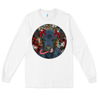 White Black Angus Calf Christmas Long Sleeve Tee - RanaPortraitStore