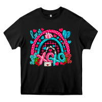 Black xo xo rainbow valentine Heavy Core Tee - NancyCooperArtShop