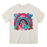 Cream xo xo rainbow valentine Heavy Core Tee - NancyCooperArtShop