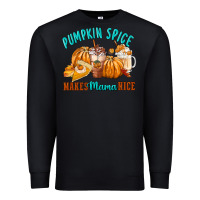 Black Pumpkin Spice Make Mama Nice Premium Sweatshirt - FaDigitalArtStudio