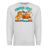 Dove Grey Pumpkin Spice Make Mama Nice Premium Sweatshirt - FaDigitalArtStudio