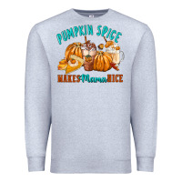 Heather Grey Pumpkin Spice Make Mama Nice Premium Sweatshirt - FaDigitalArtStudio