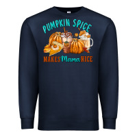 Navy Pumpkin Spice Make Mama Nice Premium Sweatshirt - FaDigitalArtStudio