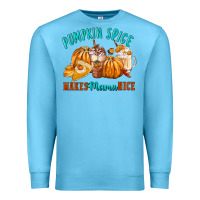 Ocean Blue Pumpkin Spice Make Mama Nice Premium Sweatshirt - FaDigitalArtStudio