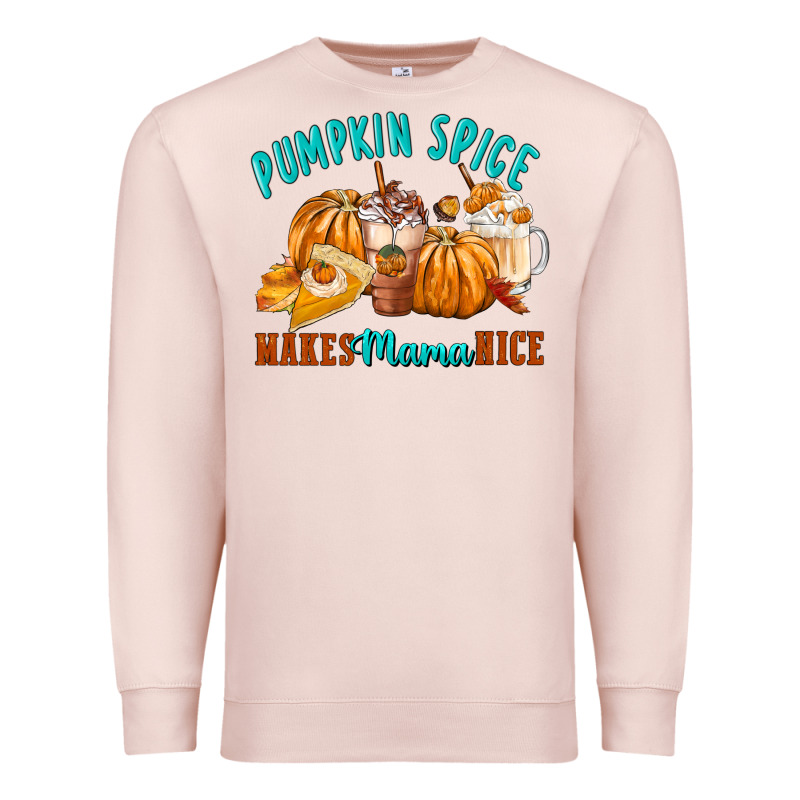 Pumpkin Spice Make Mama Nice Premium Sweatshirt by FaDigitalArtStudio | Teevron
