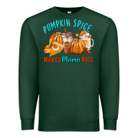 Sports Green Pumpkin Spice Make Mama Nice Premium Sweatshirt - FaDigitalArtStudio