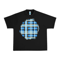 Black Winter Tartan Patch Urban Heavy Tee - BundleAndBundleShop