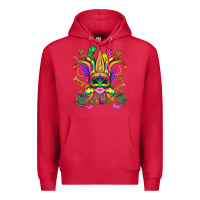 Cardinal mardi gras mask Premium Hoodie - OliviaCreatesArt