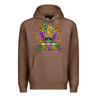 Chestnut mardi gras mask Premium Hoodie - OliviaCreatesArt
