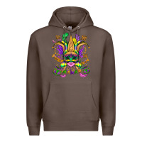 Coffee mardi gras mask Premium Hoodie - OliviaCreatesArt