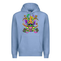 Colony Blue mardi gras mask Premium Hoodie - OliviaCreatesArt