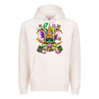 Pale Pink mardi gras mask Premium Hoodie - OliviaCreatesArt