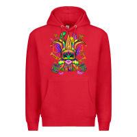 Red mardi gras mask Premium Hoodie - OliviaCreatesArt