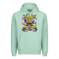 Seafoam mardi gras mask Premium Hoodie - OliviaCreatesArt