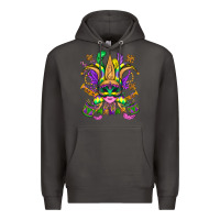 Smoke mardi gras mask Premium Hoodie - OliviaCreatesArt