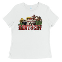White kentucky Ladies Tee - NancyCooperArtShop