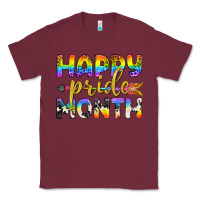 Burgundy Western Happy Pride Month LGBTQ+ Classic Tee - BundleAndBundleShop