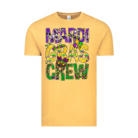 Vintage Mustard Mardi Gras crew Vintage Tee - BundleAndBundleShop