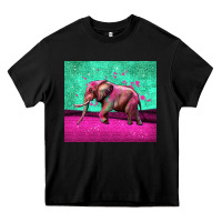 Black colorful elephant Heavy Core Tee - LillyAllenDesigns