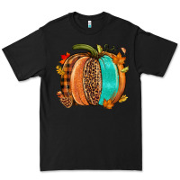 Black Fall leopard pumpkin Premium Tee - NancyCooperArtShop