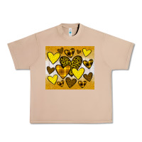 Burro yellow hearts Urban Heavy Tee - JahusDesignShop