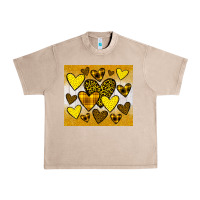 French Oak yellow hearts Urban Heavy Tee - JahusDesignShop