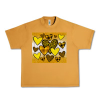 Peanut Butter yellow hearts Urban Heavy Tee - JahusDesignShop