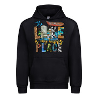 Black the lakes my happy place Urban Hoodie - CowhideDigitalArt