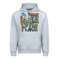 Heather Grey the lakes my happy place Urban Hoodie - CowhideDigitalArt