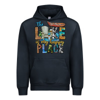 Navy the lakes my happy place Urban Hoodie - CowhideDigitalArt