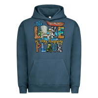 Pigment Midnight Navy the lakes my happy place Urban Hoodie - CowhideDigitalArt