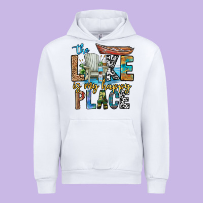 The Lakes My Happy Place Urban Hoodie Designed By Cowhidedigitalart