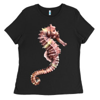 Black pink seahorse Ladies Tee - LillyAllenDesigns