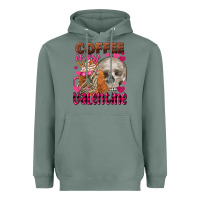 Sage Coffee is my Valentine skull Heavyweight Hoodie - FaDigitalArtStudio