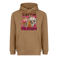 Toasted Coconut Coffee is my Valentine skull Heavyweight Hoodie - FaDigitalArtStudio