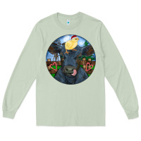 Matcha Black Angus Cattle with Santa Chick Christmas Long Sleeve Tee - RanaPortraitStore