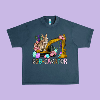 Egg Cavator Easter Urban Heavy Tee Designed By Bundleandbundleshop