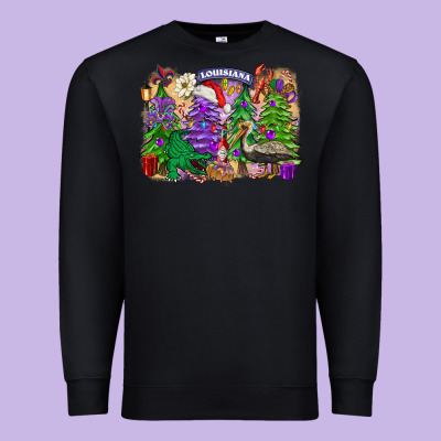 Christmas Louisiana Mardi Gras Trees Premium Sweatshirt Designed By Fadigitalartstudio