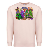 Pale Pink Christmas Louisiana Mardi Gras trees Premium Sweatshirt - FaDigitalArtStudio
