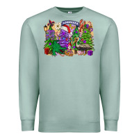 Seafoam Christmas Louisiana Mardi Gras trees Premium Sweatshirt - FaDigitalArtStudio