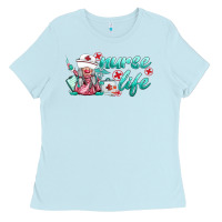 Baby Blue nurse life gnomies Ladies Tee - BarkalooDesign