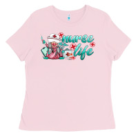 Bubblegum Pink nurse life gnomies Ladies Tee - BarkalooDesign