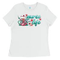 White nurse life gnomies Ladies Tee - BarkalooDesign