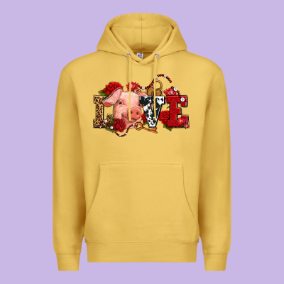 Love With Pig Olivia Premium Hoodie Designed By Oliviacreatesart
