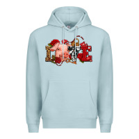 Blue Mist love with pig olivia Premium Hoodie - OliviaCreatesArt