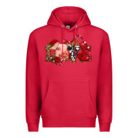 Cardinal love with pig olivia Premium Hoodie - OliviaCreatesArt