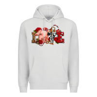 Dove Grey love with pig olivia Premium Hoodie - OliviaCreatesArt