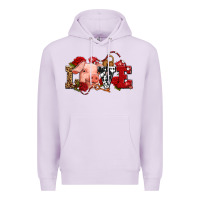 Lilac love with pig olivia Premium Hoodie - OliviaCreatesArt