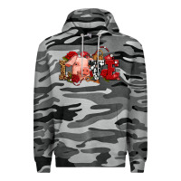 Slate Camo love with pig olivia Premium Hoodie - OliviaCreatesArt