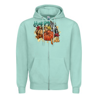Seafoam happy fall Zipper Hoodie - CowGirlArtShop